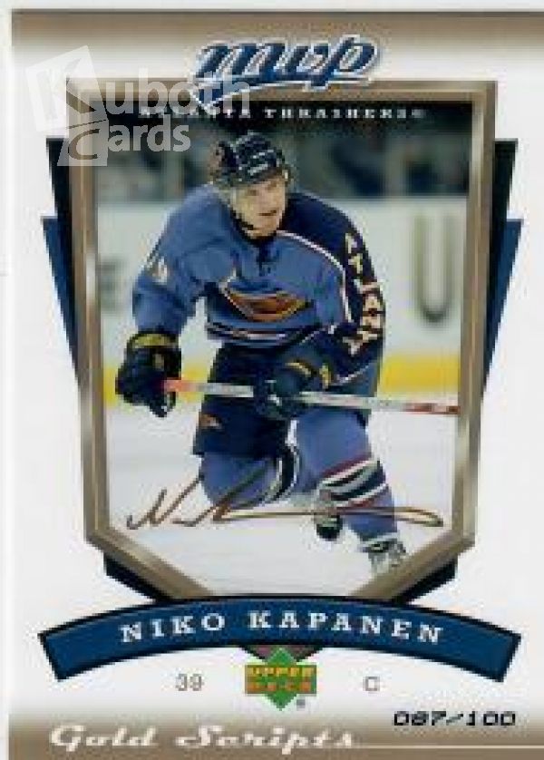 NHL 2006-07 Upper Deck MVP Gold Script - No 17 - Niko Kapanen