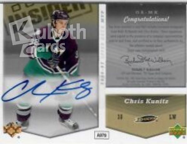 NHL 2006-07 Upper Deck MVP Autographs One on One - OA-MK - Andy McDonald / Chris Kunitz