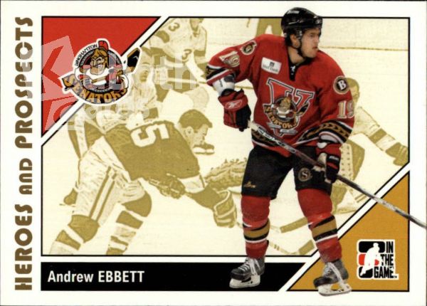 NHL 2007-08 ITG Heroes and Prospects - No 22 - Andrew Ebbett