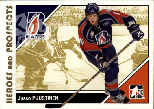 NHL 2007-08 ITG Heroes and Prospects - No 58 - Jusso Puustinen