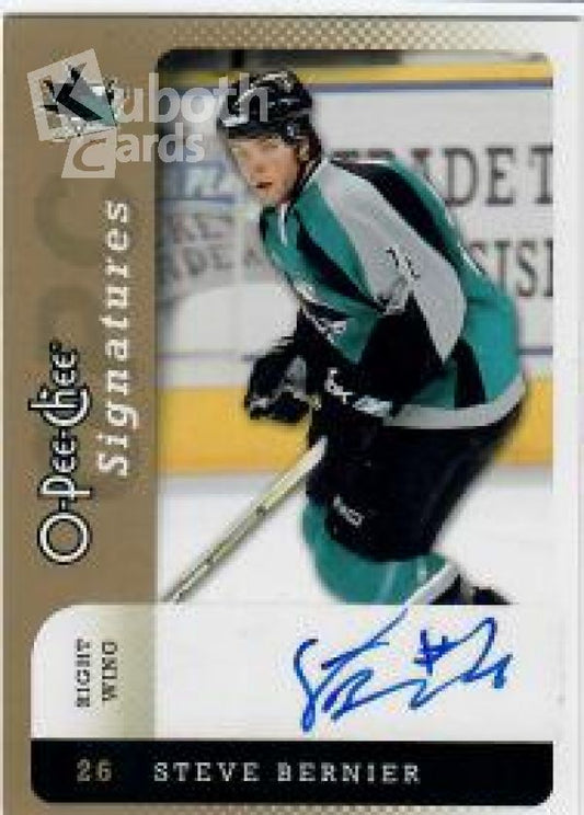 NHL 2007-08 O-Pee-Chee Signatures - No S-SB - Steve Bernier