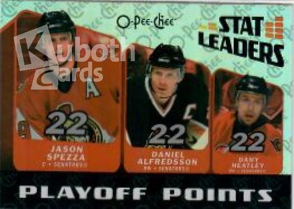 NHL 2007-08 O-Pee-Chee Stat Leaders - No SL15 - Jason Spezza / Daniel Alfredsson / Dany Heatley