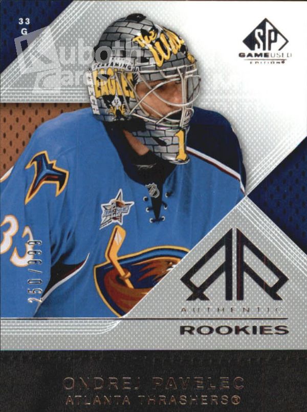 NHL 2007-08 SP Game Used - No 186 - Ondrej Pavelec