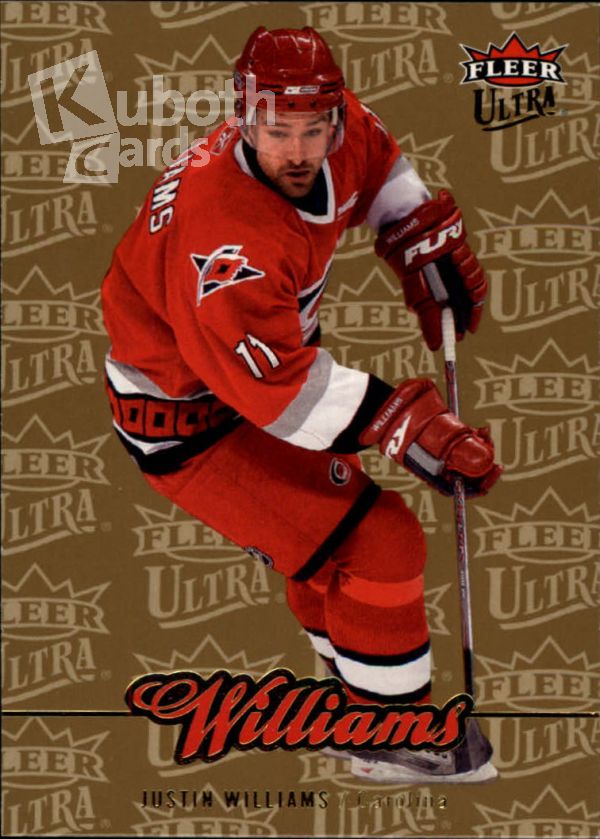 NHL 2007-08 Ultra Gold Medallion - No 163 - Justin Williams