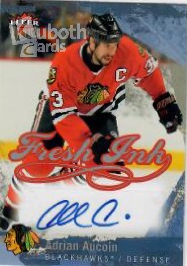 NHL 2007-08 Ultra Fresh Ink - No FI-AA - Adrian Aucoin