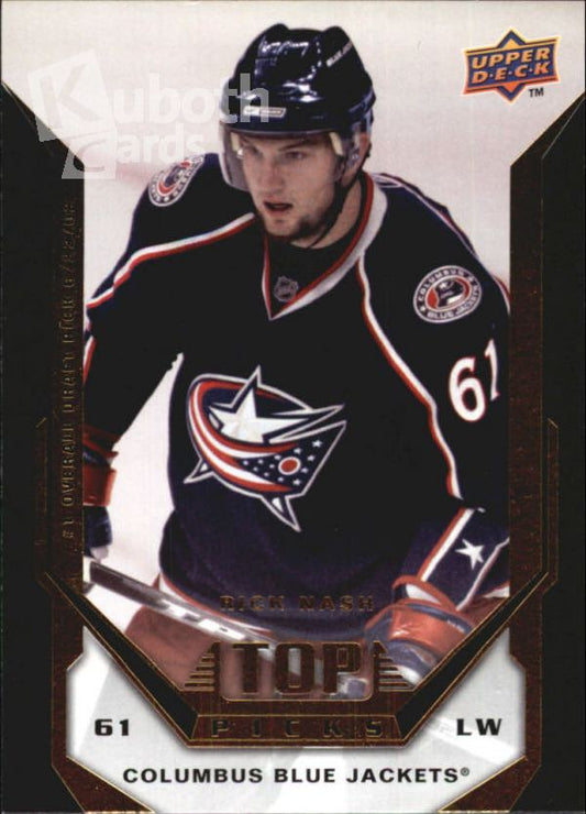 NHL 2007-08 Upper Deck Top Picks - No TT4 - Rick Nash