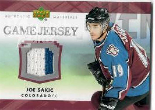 NHL 2007-08 Upper Deck Game Jerseys - No J-JO - Jos Sakic