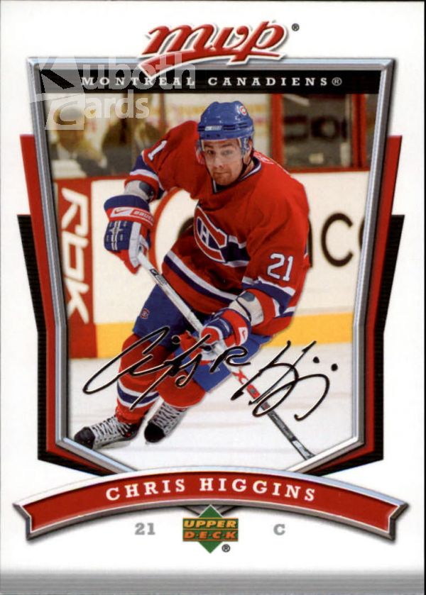 NHL 2007-08 Upper Deck MVP - No 52 - Chris Higgins