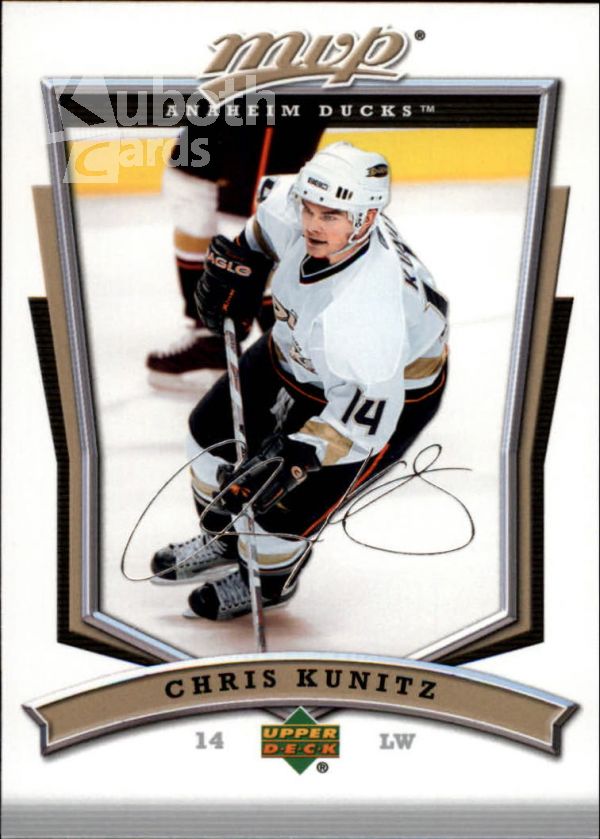 NHL 2007-08 Upper Deck MVP - No 107 - Chris Kunitz