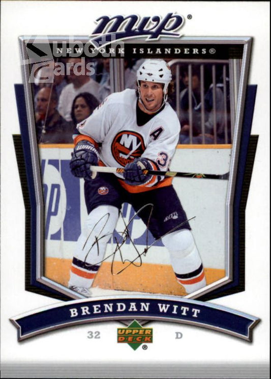 NHL 2007-08 Upper Deck MVP - No. 144 - Brendan Witt