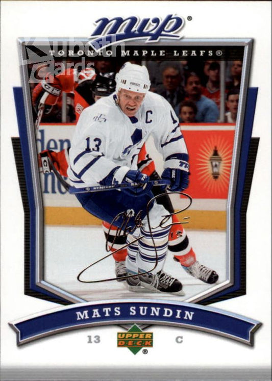 NHL 2007-08 Upper Deck MVP - No 169 - Mats Sundin