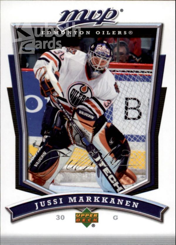 NHL 2007-08 Upper Deck MVP - No 186 - Jussi Markkanen