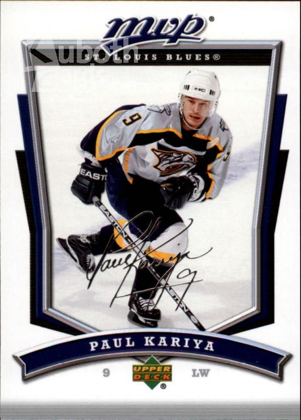 NHL 2007-08 Upper Deck MVP - No. 211 - Paul Kariya