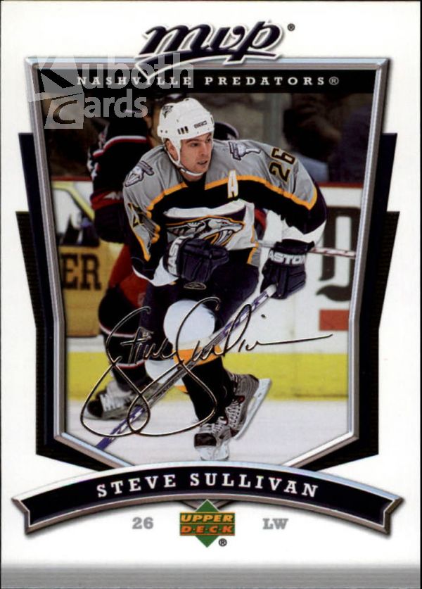 NHL 2007-08 Upper Deck MVP - No. 217 - Steve Sullivan