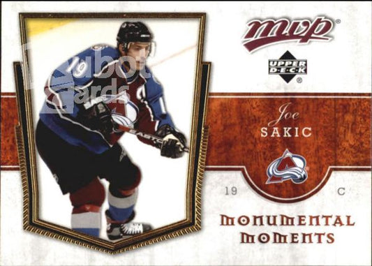 NHL 2007-08 Upper Deck MVP Monumental Moments - No MM1 - Joe Sakic