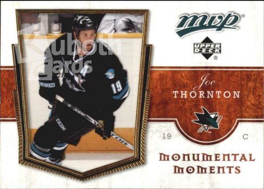 NHL 2007-08 Upper Deck MVP Monumental Moments - No MM8 - Joe Thornton