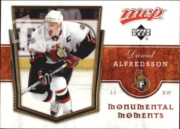 NHL 2007-08 Upper Deck MVP Monumental Moments - No MM13 - Daniel Alfredsson