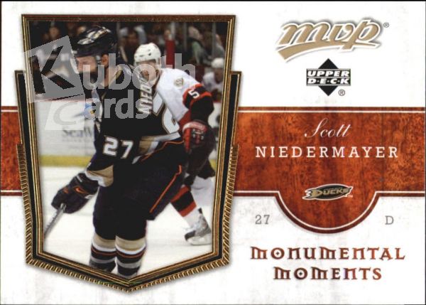 NHL 2007-08 Upper Deck MVP Monumental Moments - No MM14 - Scott Niedermayer