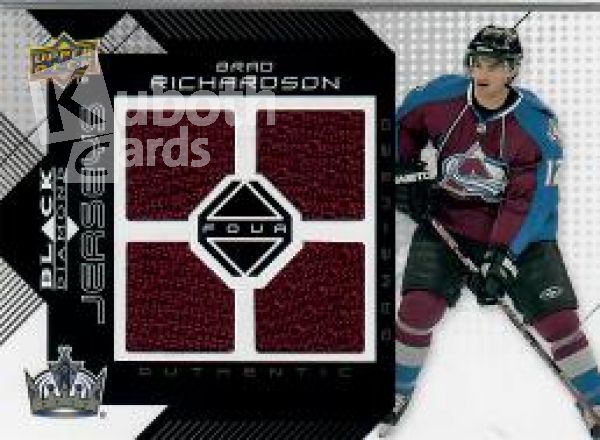 NHL 2008-09 Black Diamond Jerseys Quad - No BDJ-BR - Brad Richardson