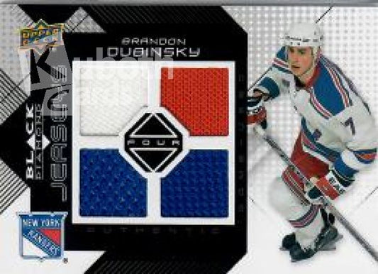 NHL 2008-09 Black Diamond Jerseys Quad - No BDJ-BD - Brandon Dubinsky