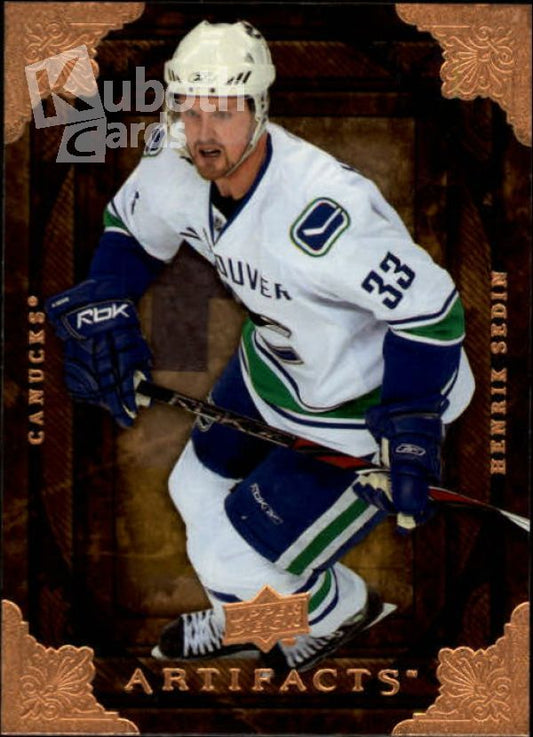 NHL 2008-09 Artifacts - No 6 - Henrik Sedin