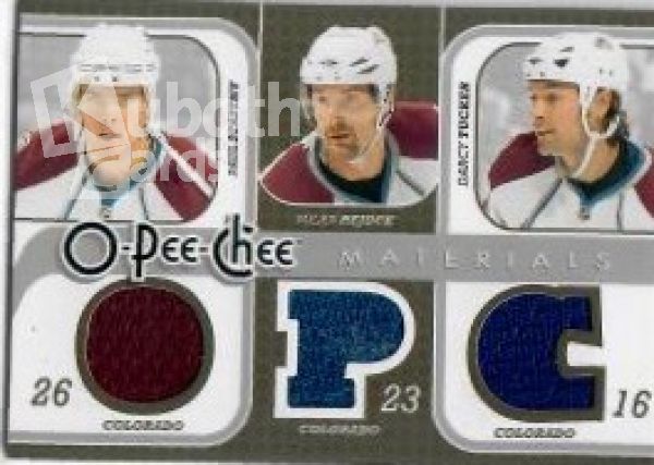 NHL 2008-09 O-Pee-Chee Materials Triple - No 3M-HTS - Paul Stastny / Milan Hejduk / Darcy Tucker