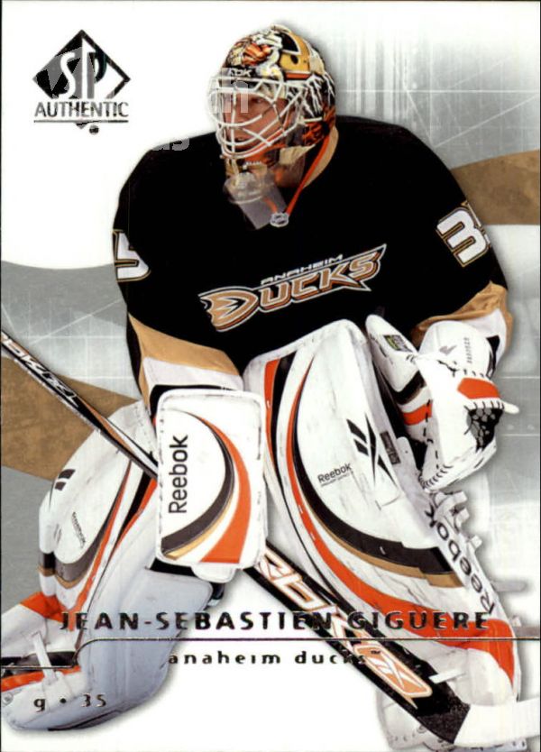 NHL 2008-09 SP Authentic - No 60 - Jean-Sebastien Giguere