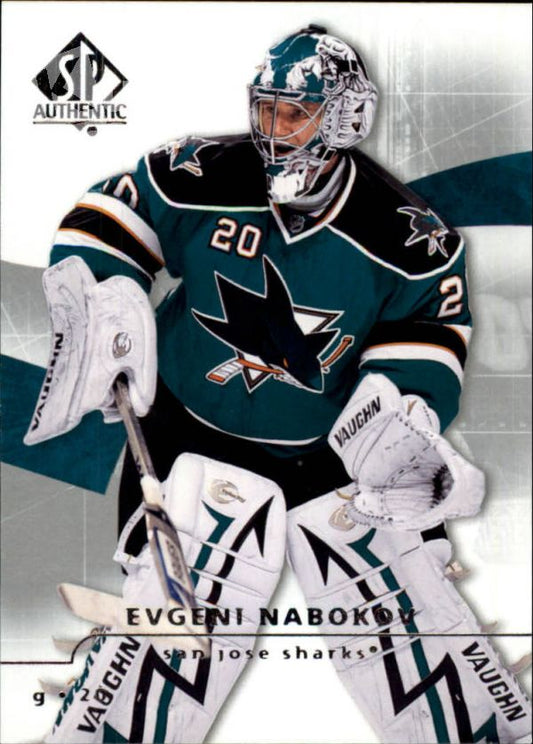 NHL 2008-09 SP Authentic - No 72 - Evgeni Nabokov