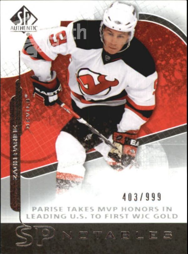 NHL 2008-09 SP Authentic - No. 160 - Zach Parise