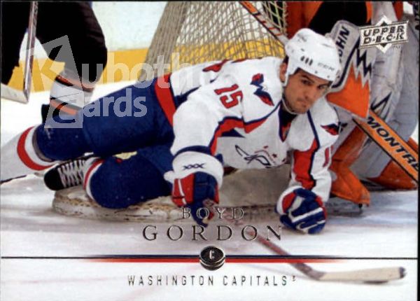 NHL 2008-09 Upper Deck - No 6 - Boyd Gordon