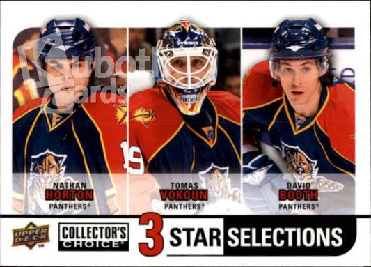 NHL 2008-09 Collector's Choice - No 263 - Nathan Horton / Tomas Vokoun / David Booth