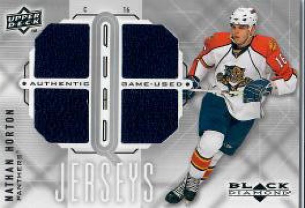 NHL 2009-10 Black Diamond Jerseys Quad - No QJ-NH - Nathan Horton