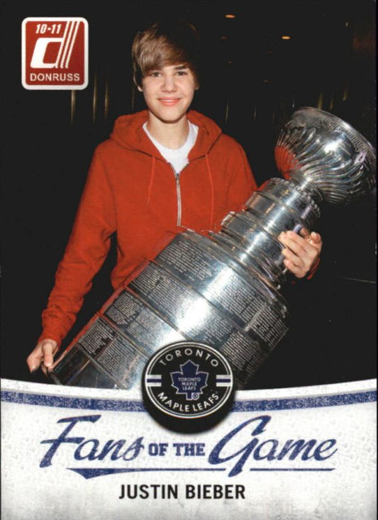 NHL 2010-11 Donruss Fans of the Game - No 3 - Justin Bieber