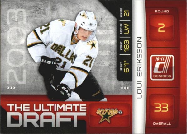 NHL 2010-11 Donruss The Ultimate Draft - No 20 - Loui Eriksson