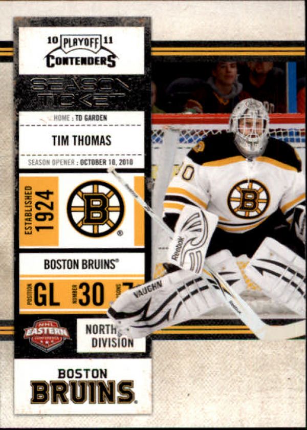 NHL 2010-11 Playoff Contenders - No 22 - Tim Thomas