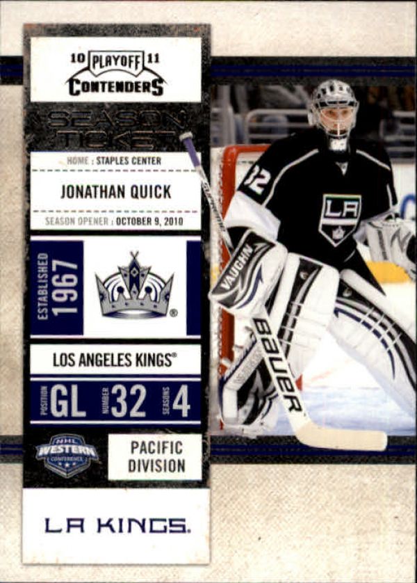 NHL 2010-11 Playoff Contenders - No 29 - Jonathan Quick