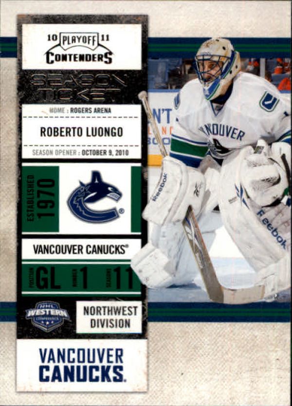 NHL 2010-11 Playoff Contenders - No 39 - Roberto Luongo