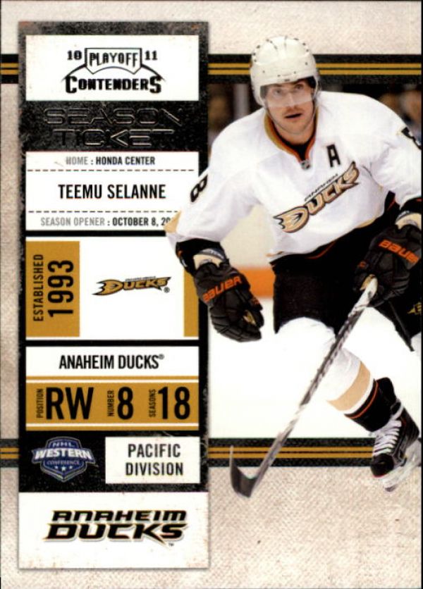 NHL 2010-11 Playoff Contenders - No 41 - Teemu Selanne