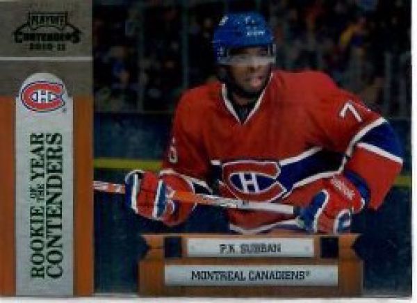 NHL 2010-11 Playoff Contenders Rookie of the Year Contenders Green - No 13 - P.K. Subban