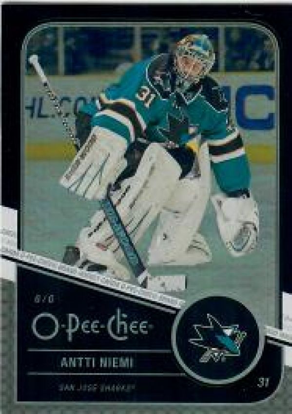 NHL 2011-12 O-Pee-Chee Black Rainbow - No 37 - Antti Niemi