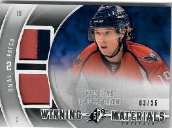 NHL 2011-12 SPx Winning Materials Dual Patches - No WM-NB - Nicklas Backstrom