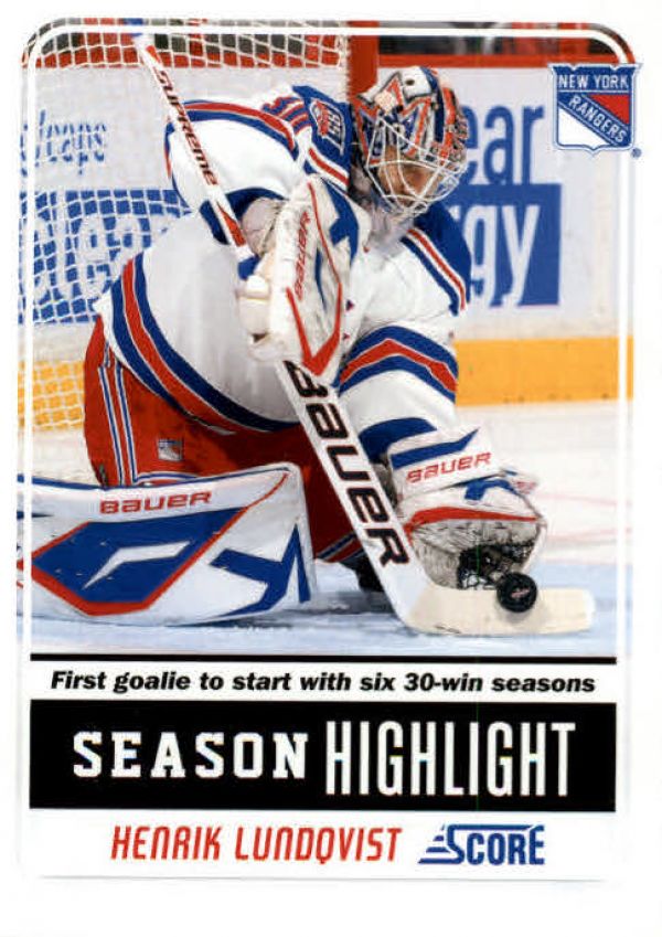 NHL 2011-12 Score - No 25 - Henrik Lundqvist