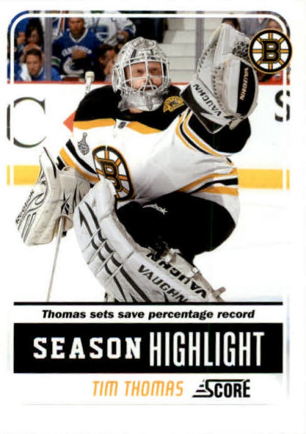 NHL 2011-12 Score - No 30 - Tim Thomas