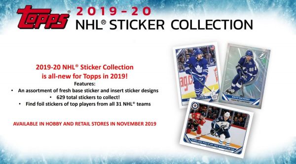 NHL 2019-20 Topps Sticker Collection Box