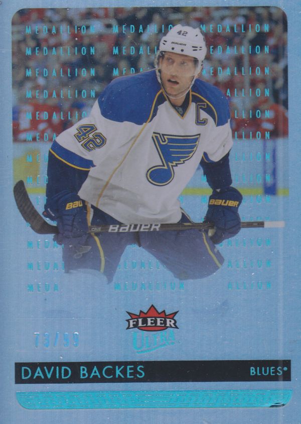 NHL 2014-15 Ultra Platinum Medallion - No. 168 - David Backes