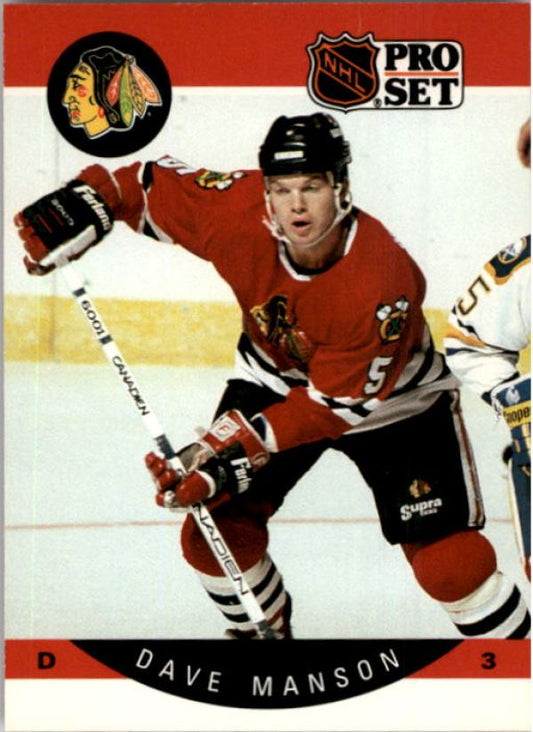 NHL 1990-91 Pro Set - No 54A - Dave Manson