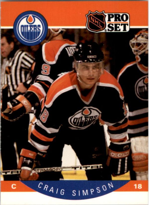 NHL 1990-91 Pro Set - No 95 - Craig Simpson