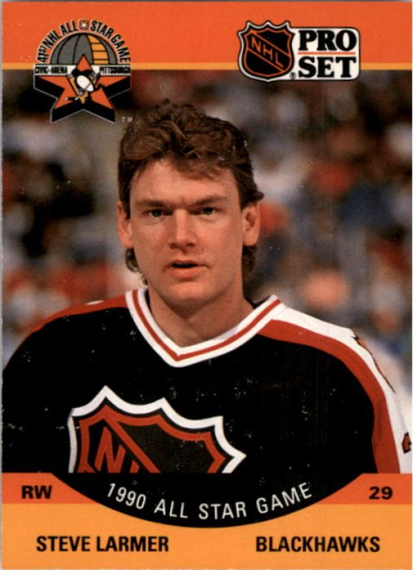 NHL 1990-91 Pro Set - No. 345 - Steve Larmer