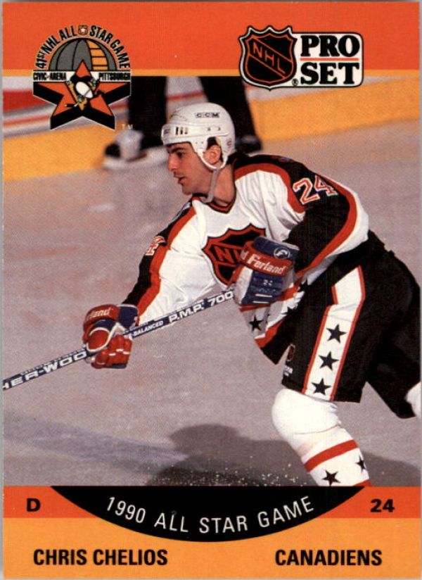 NHL 1990-91 Pro Set - No 368 - Chris Chelios