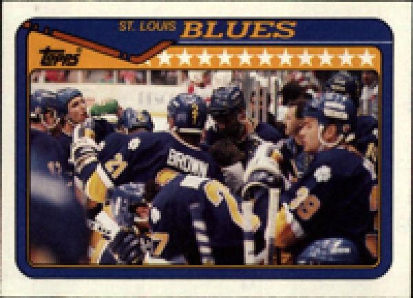 NHL 1990-91 Topps - No 220 - Team Blues / Jeff Brown